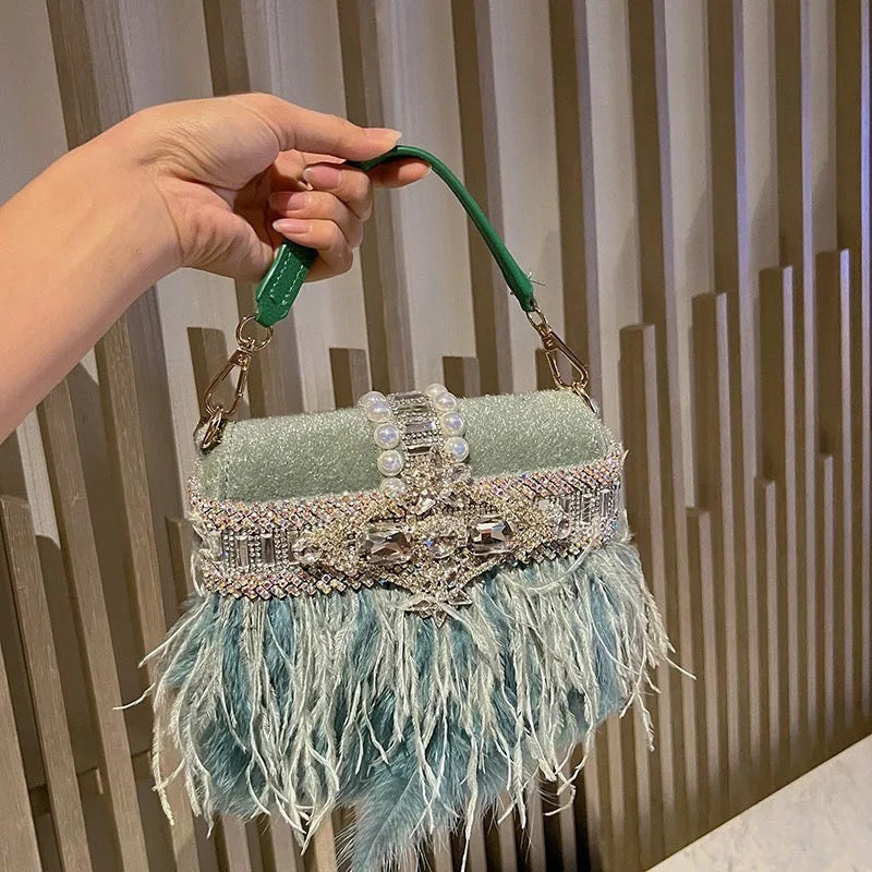 Premium Green Sky Furry bag