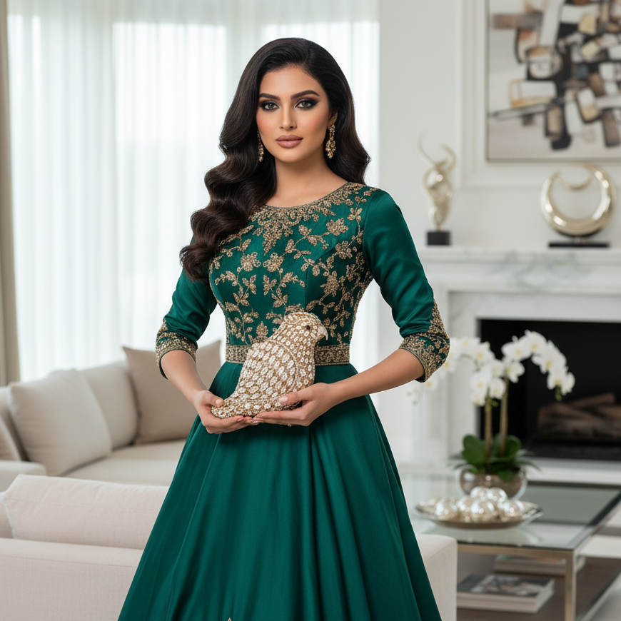 Aviary Golden Charm Clutch