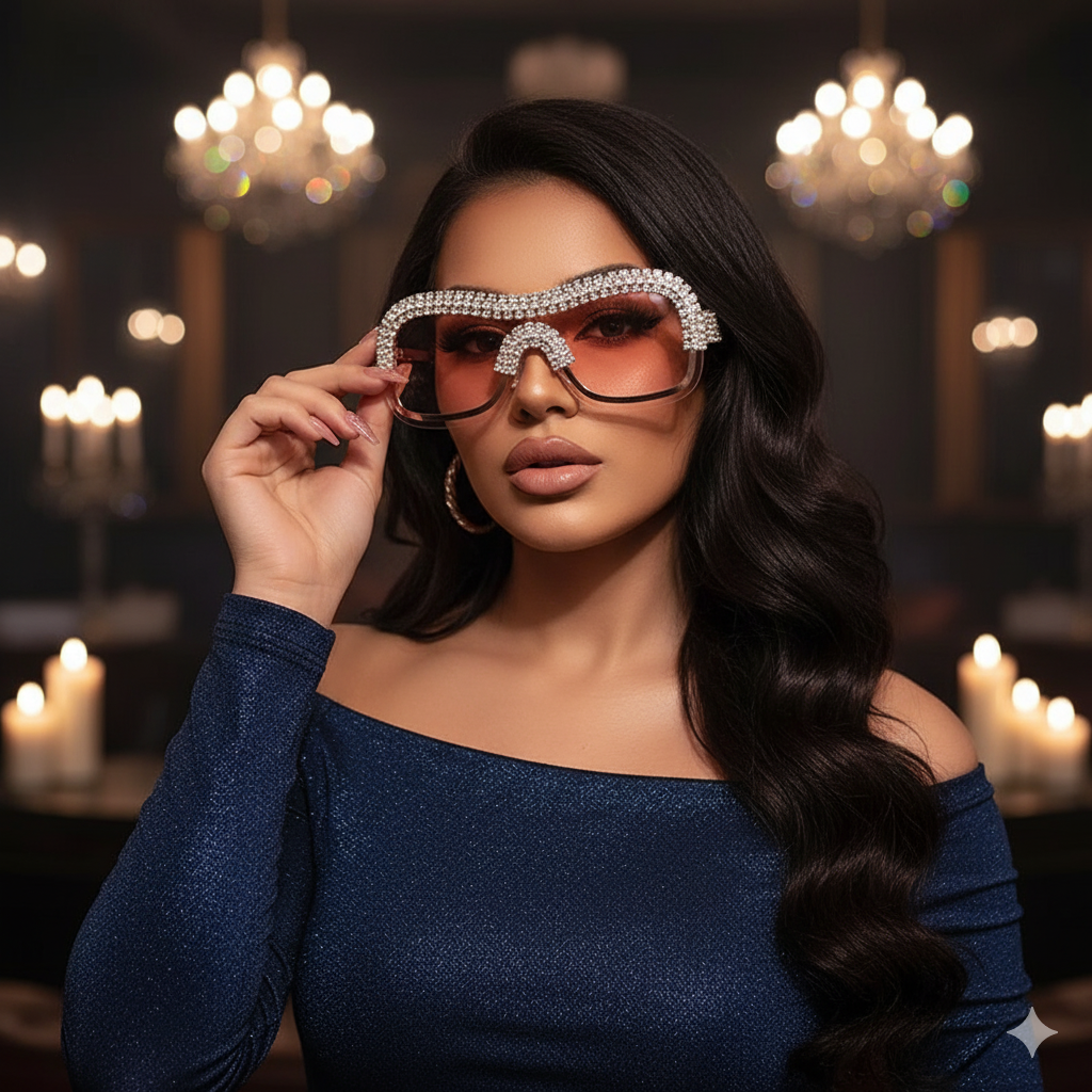 Voguish Rhinestone Sunglasses