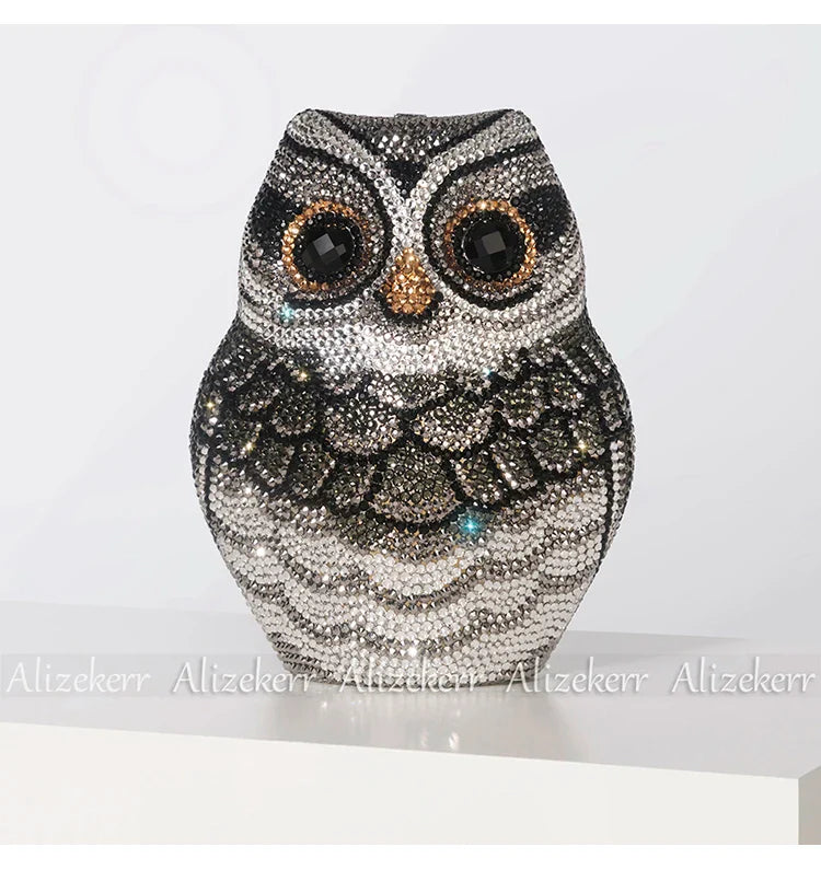 Timeless Black Owl Clutch