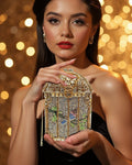 Luxe Crystal Cage Clutch